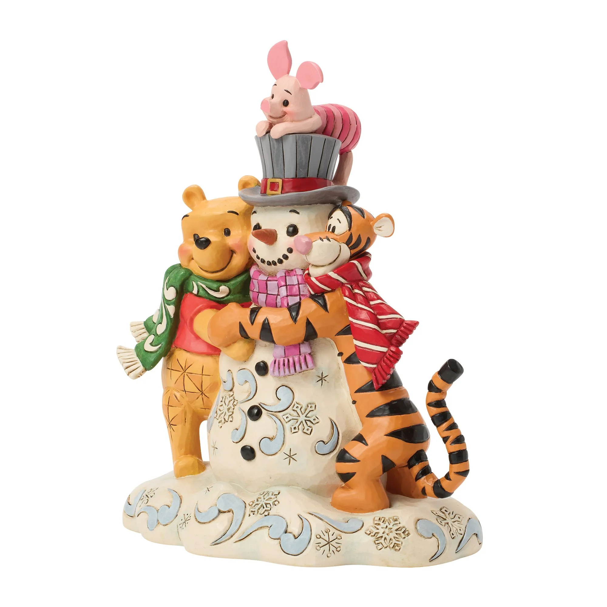 A Chilly Creation (Pooh and Friends Hugging Snowman Figurine) - Image 3