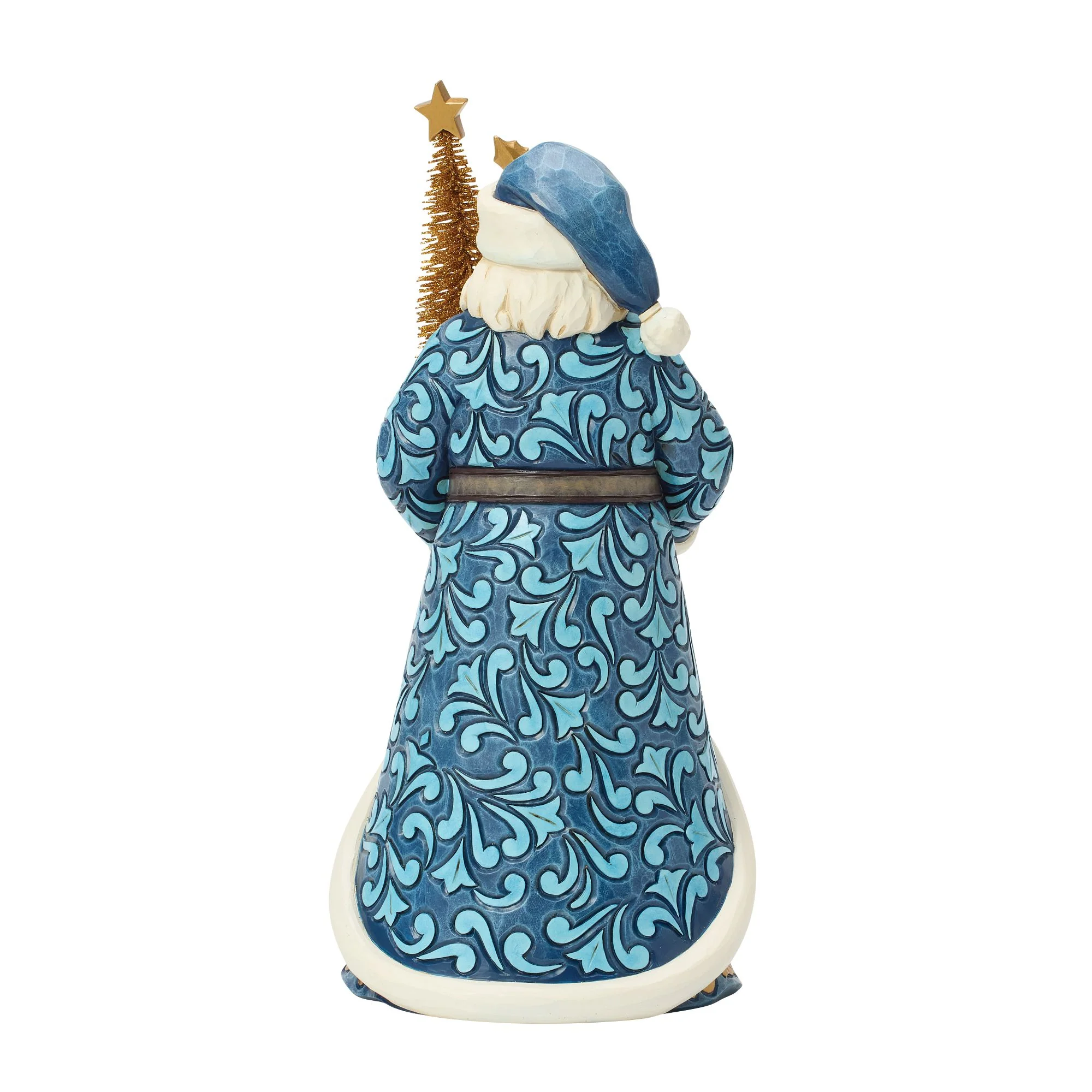 Blue & Gold Santa with Gold Sisal Tree - Image 3