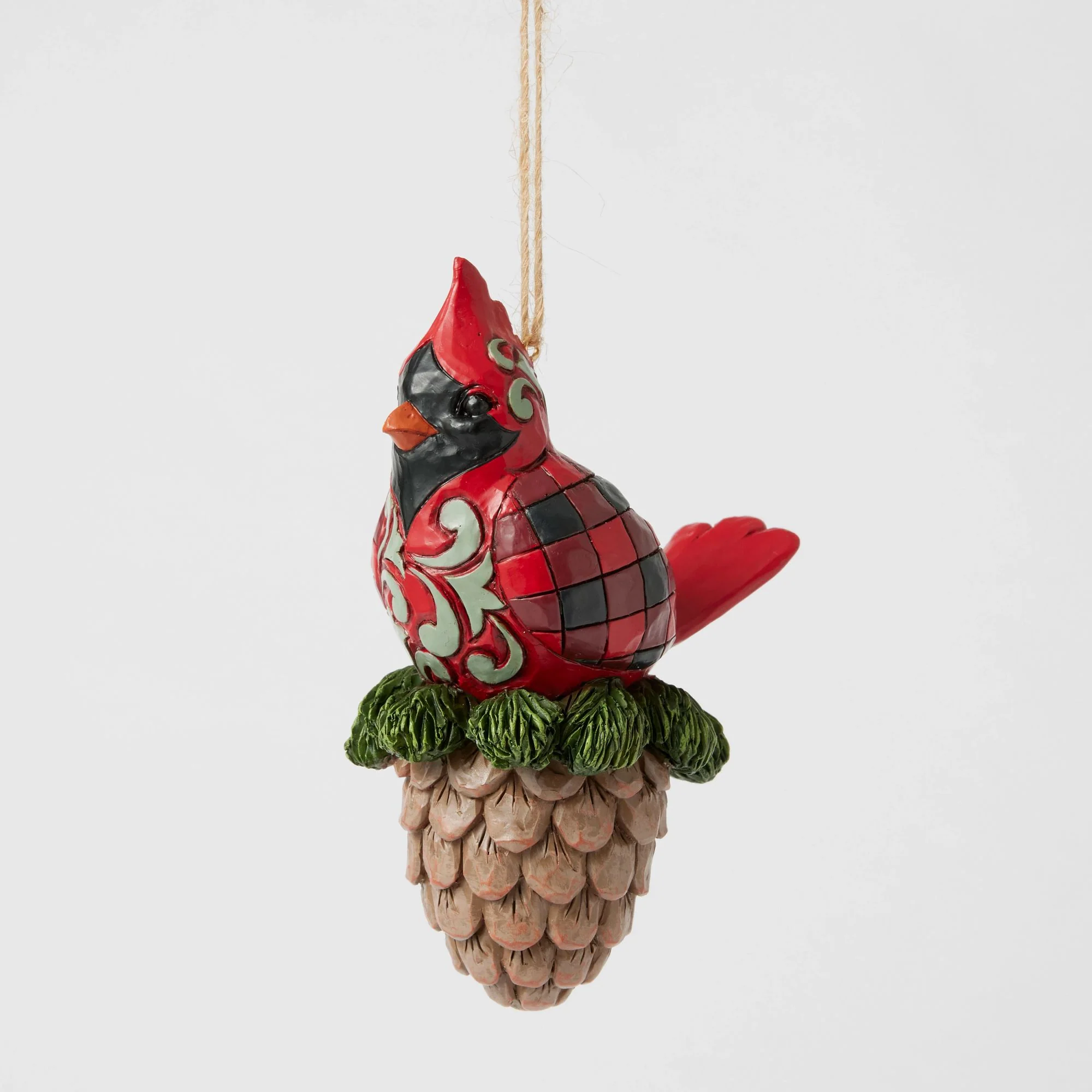Cardinal on a Pinecone Hanging Ornament - Image 2
