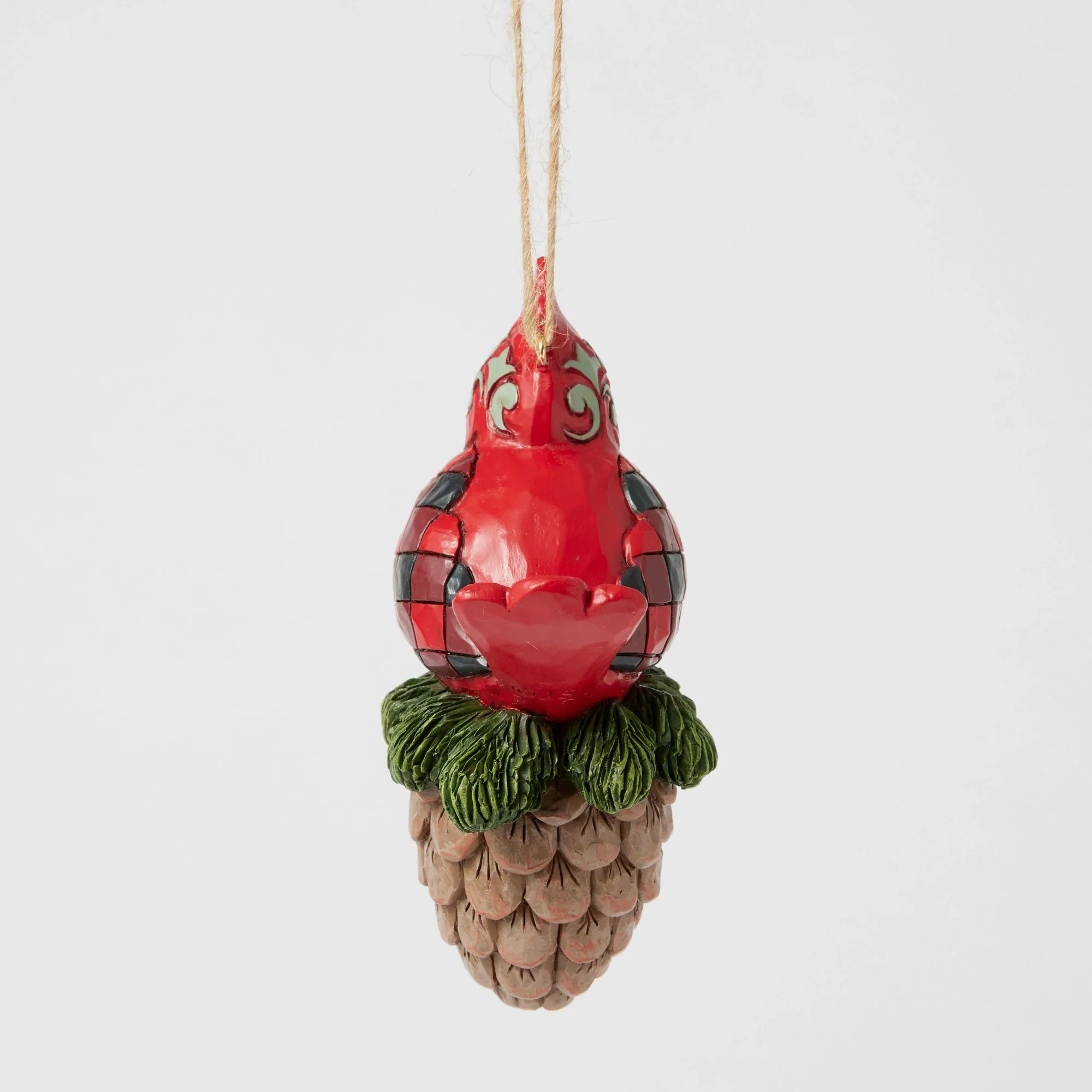 Cardinal on a Pinecone Hanging Ornament - Image 3