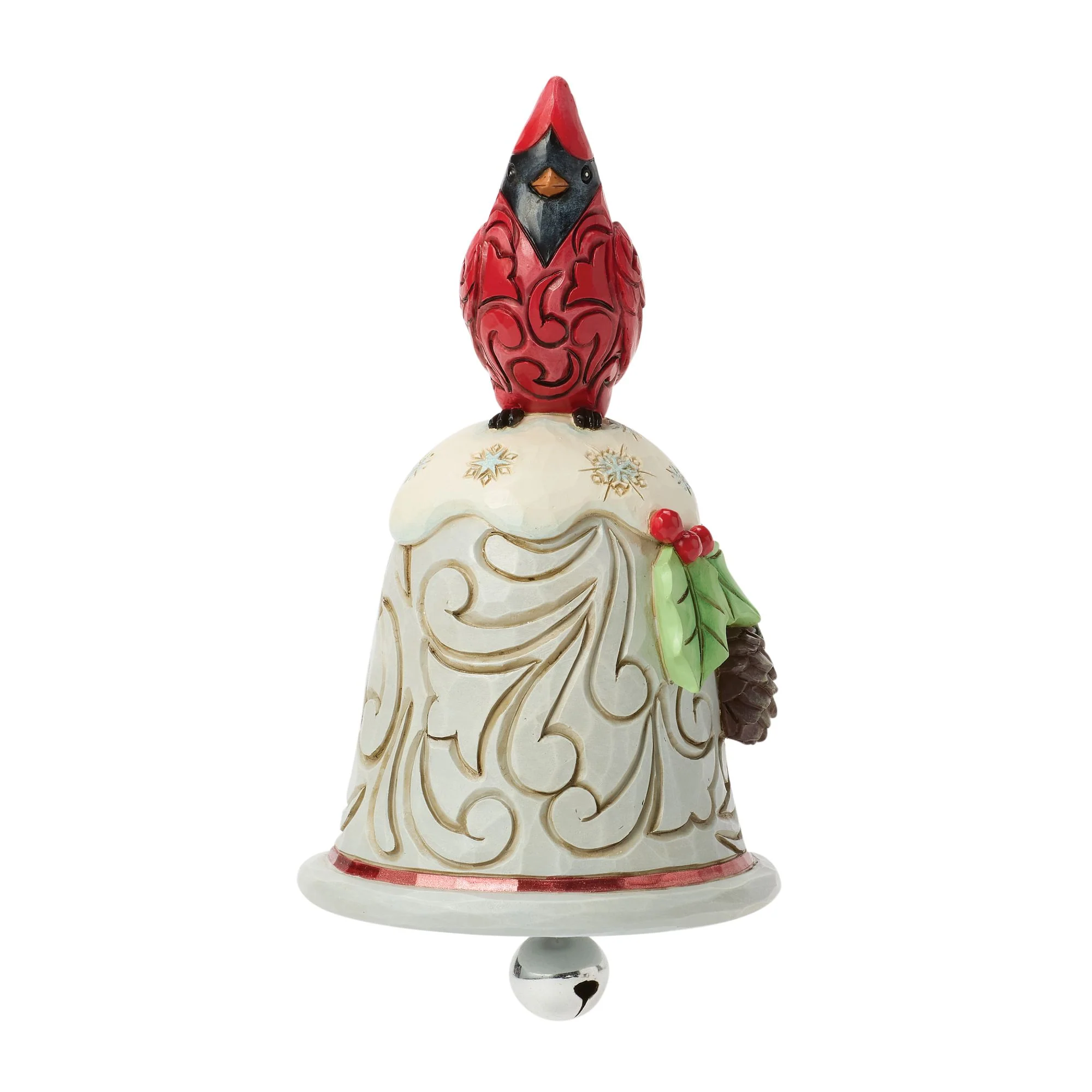 Cardinal Perched on a Bell Pint Figurine - Image 5