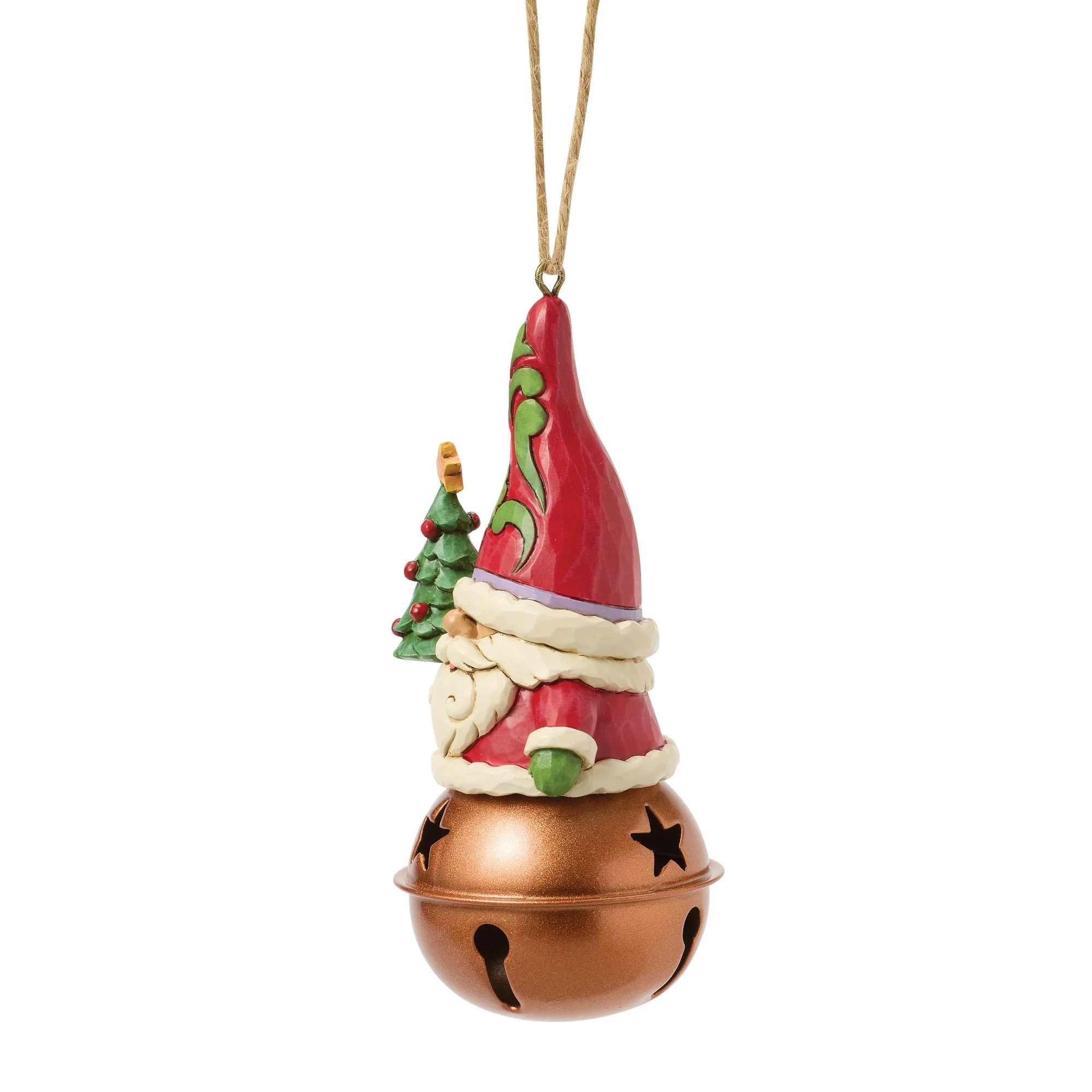 Christmas Gnome on Bell Hanging Ornament - Image 2
