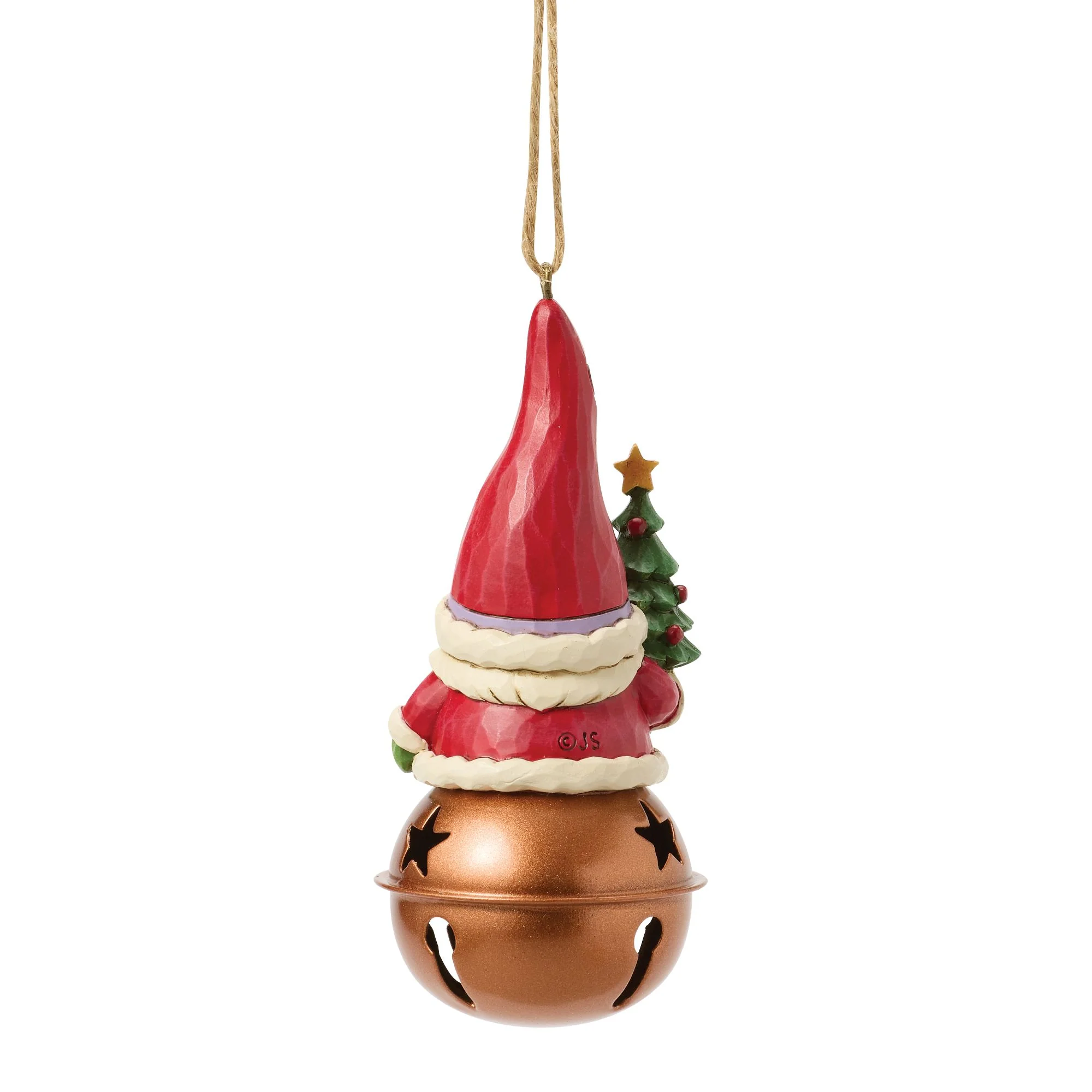 Christmas Gnome on Bell Hanging Ornament - Image 3