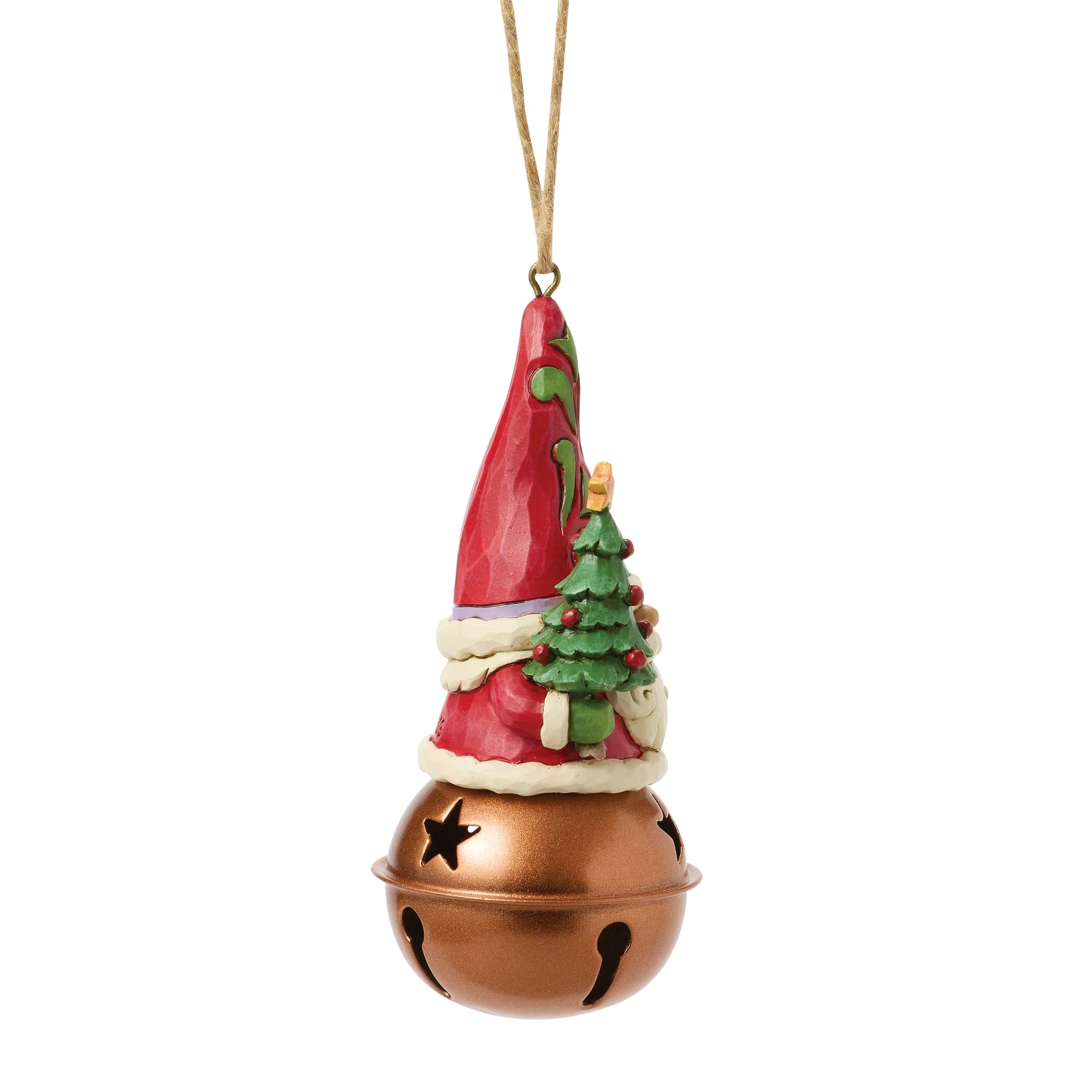Christmas Gnome on Bell Hanging Ornament - Image 4