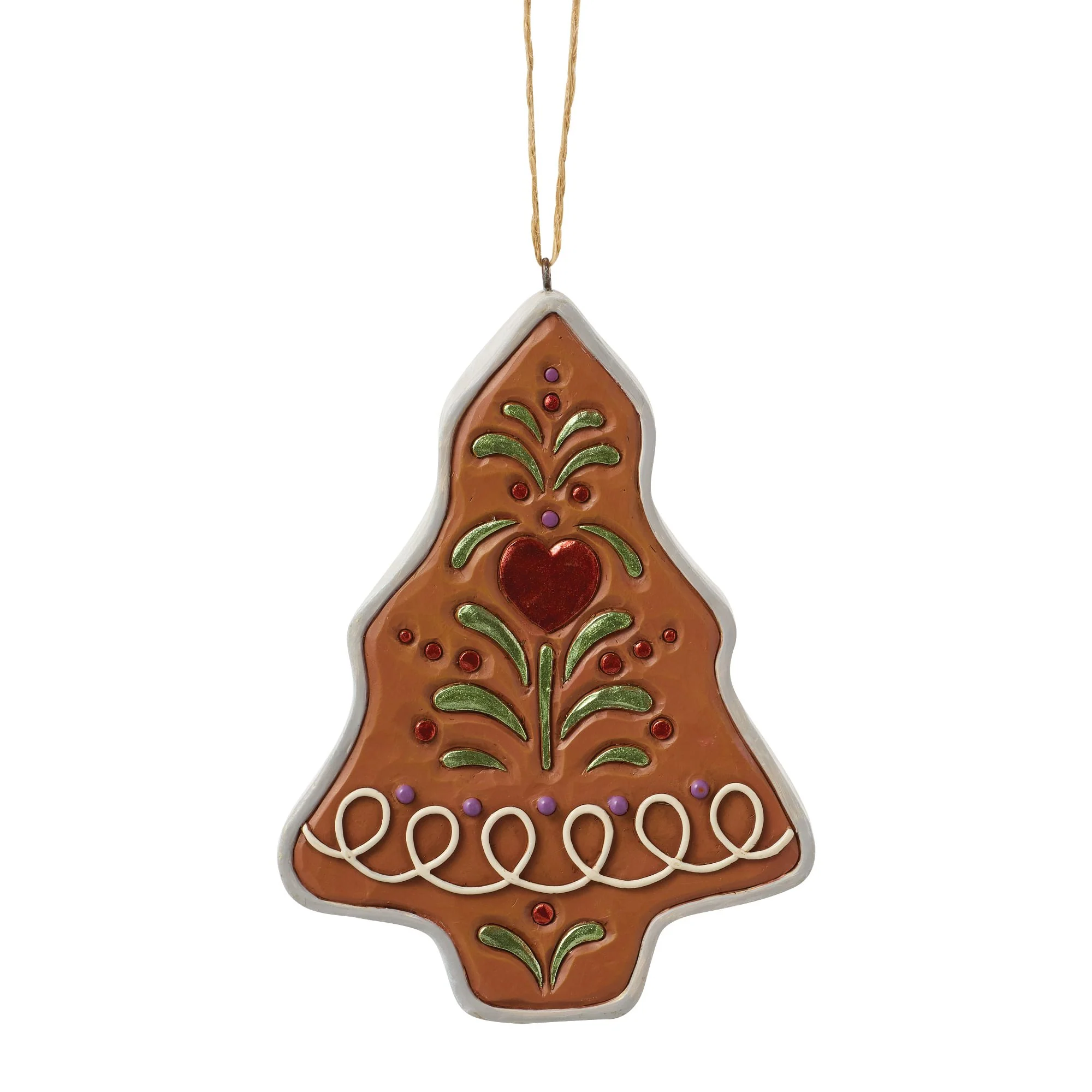 Gingerbread Cookie Cutter Santa Hanging Ornament - Image 4