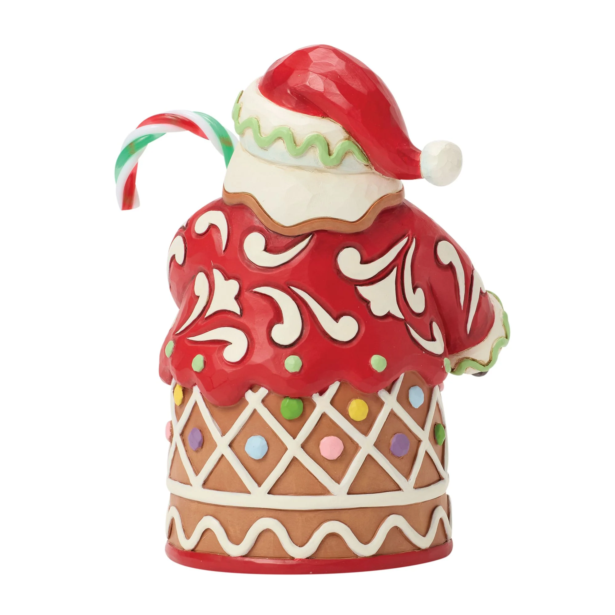 Gingerbread Santa with Candy Cane Pint Figurine - Image 3