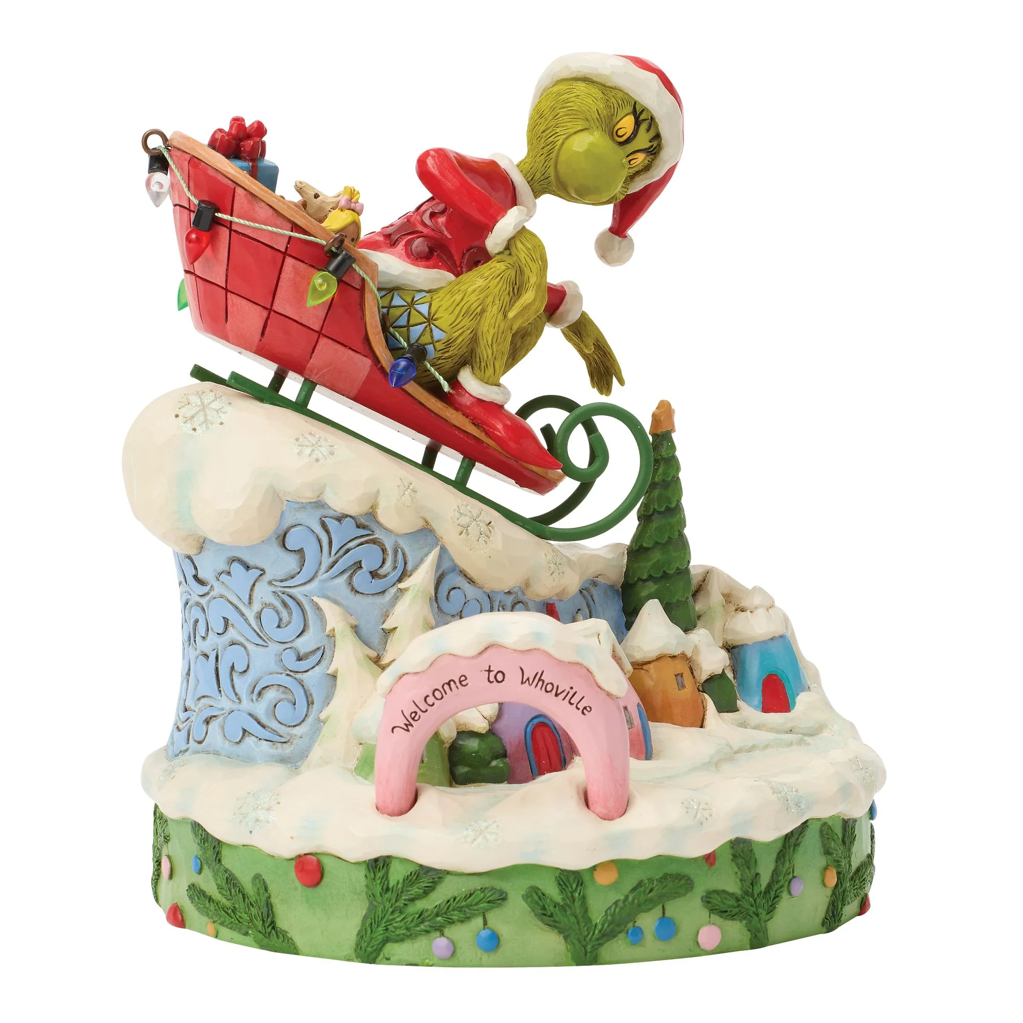 Grinch on Small Sledge Figurine - Image 2