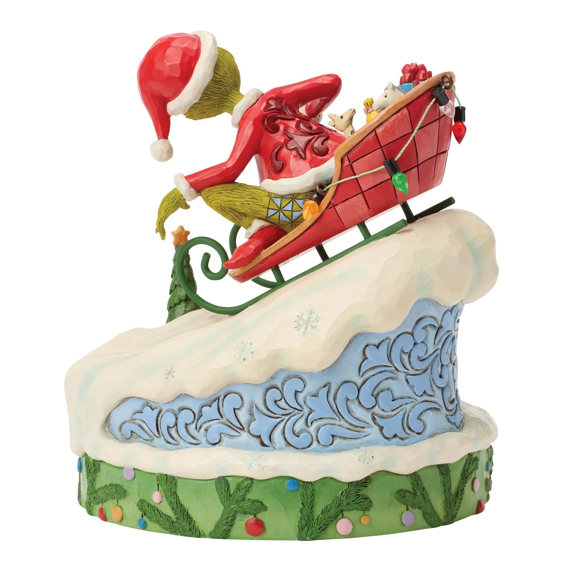 Grinch on Small Sledge Figurine - Image 4