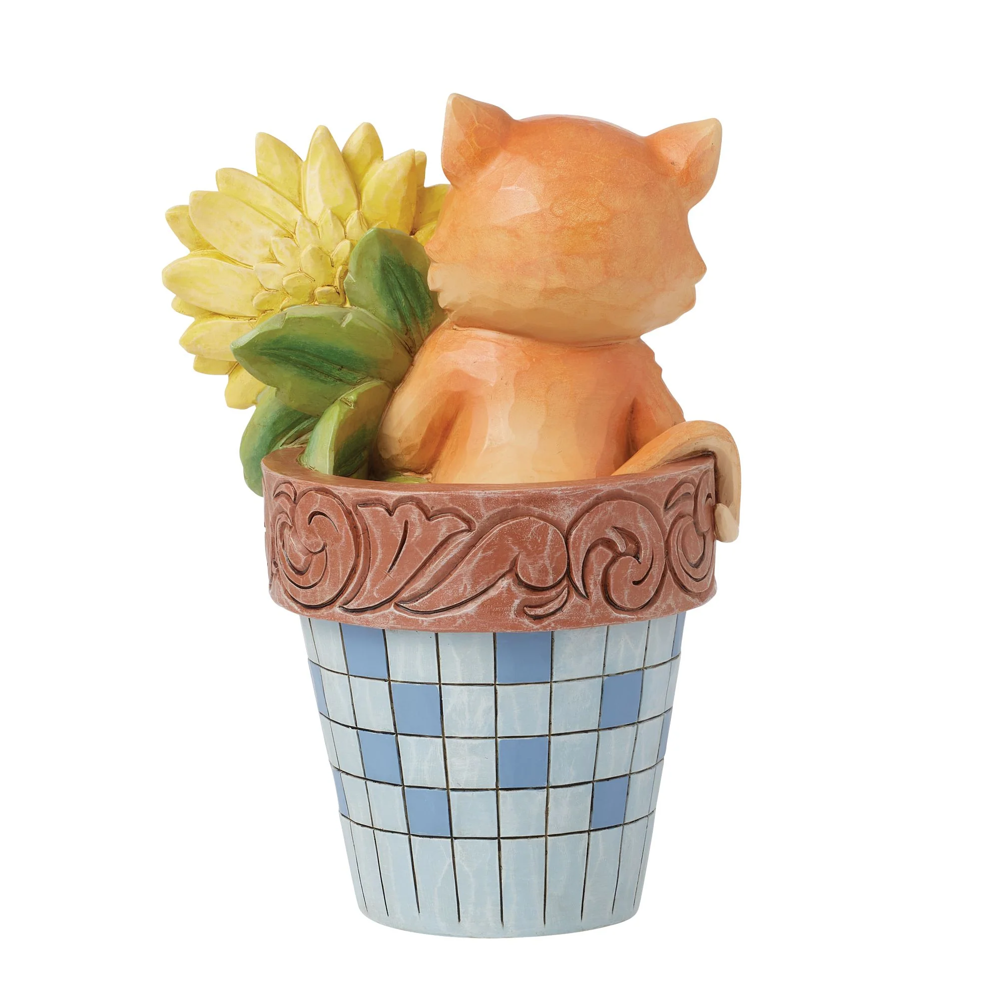 Paws 'n' Petals (Cat in Flowerpot Figurine) - Heartwood Creek by Jim Shore - Image 3