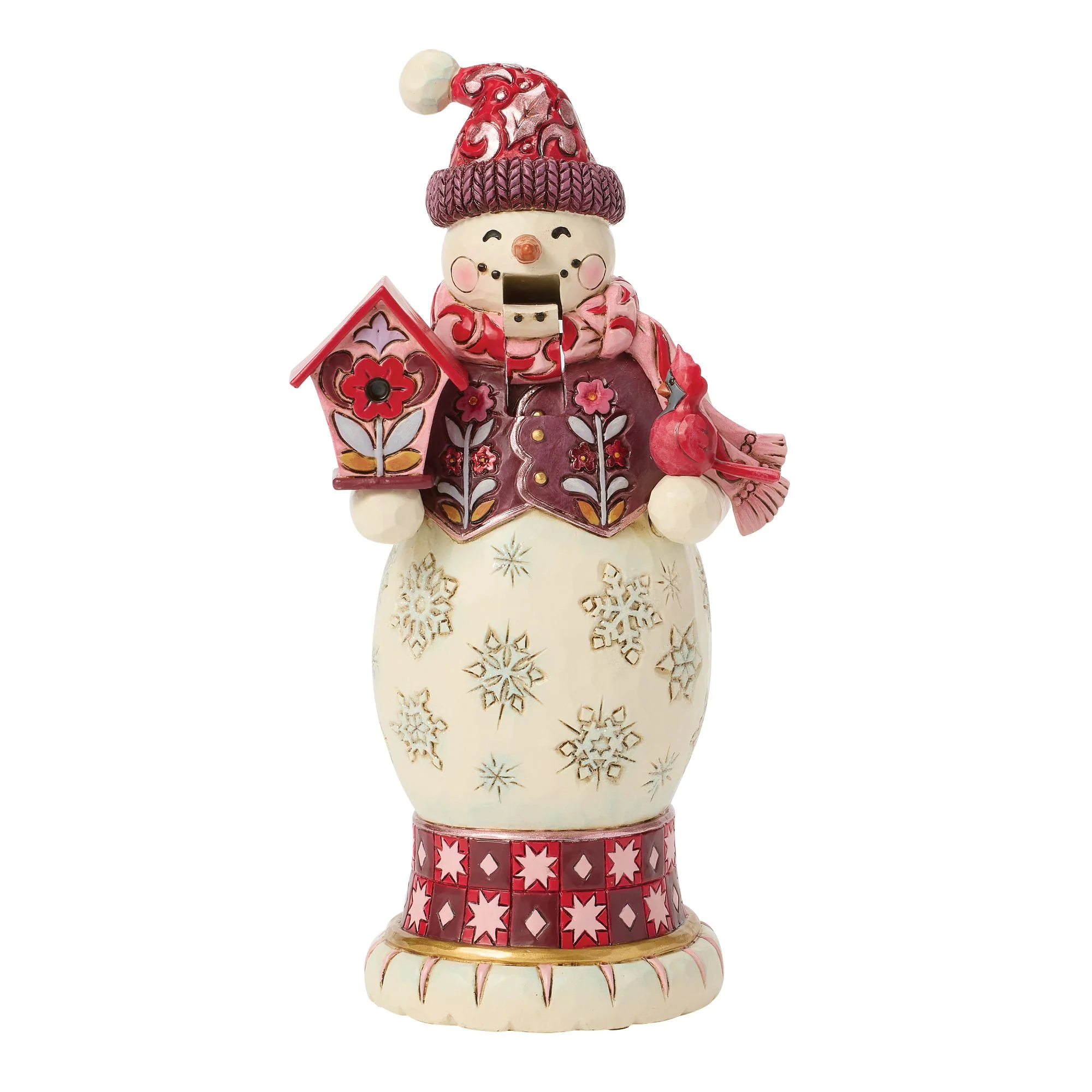 Red & Pink Snowman Nutcracker - Image 2