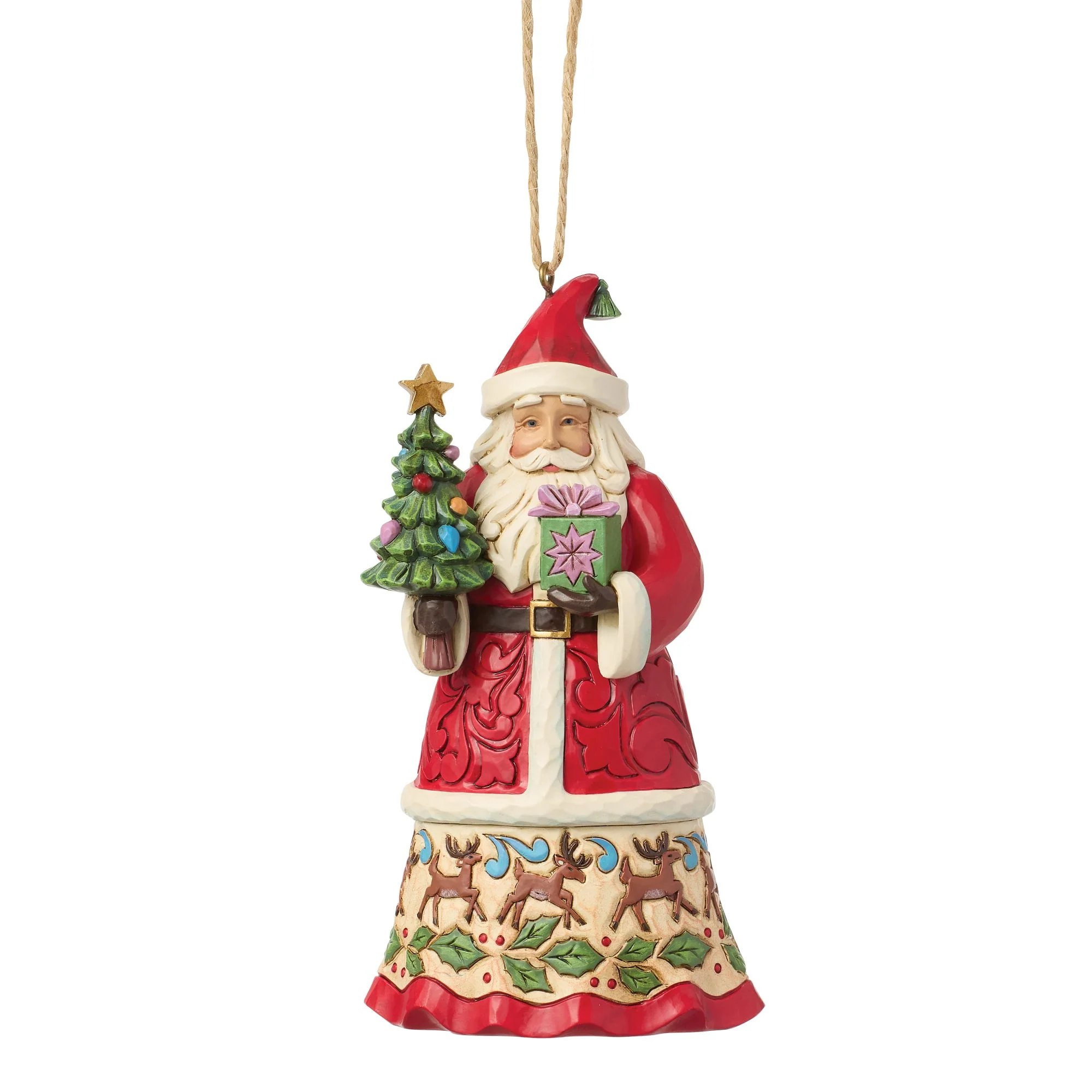 Santa with Gifts Hanging Ornament