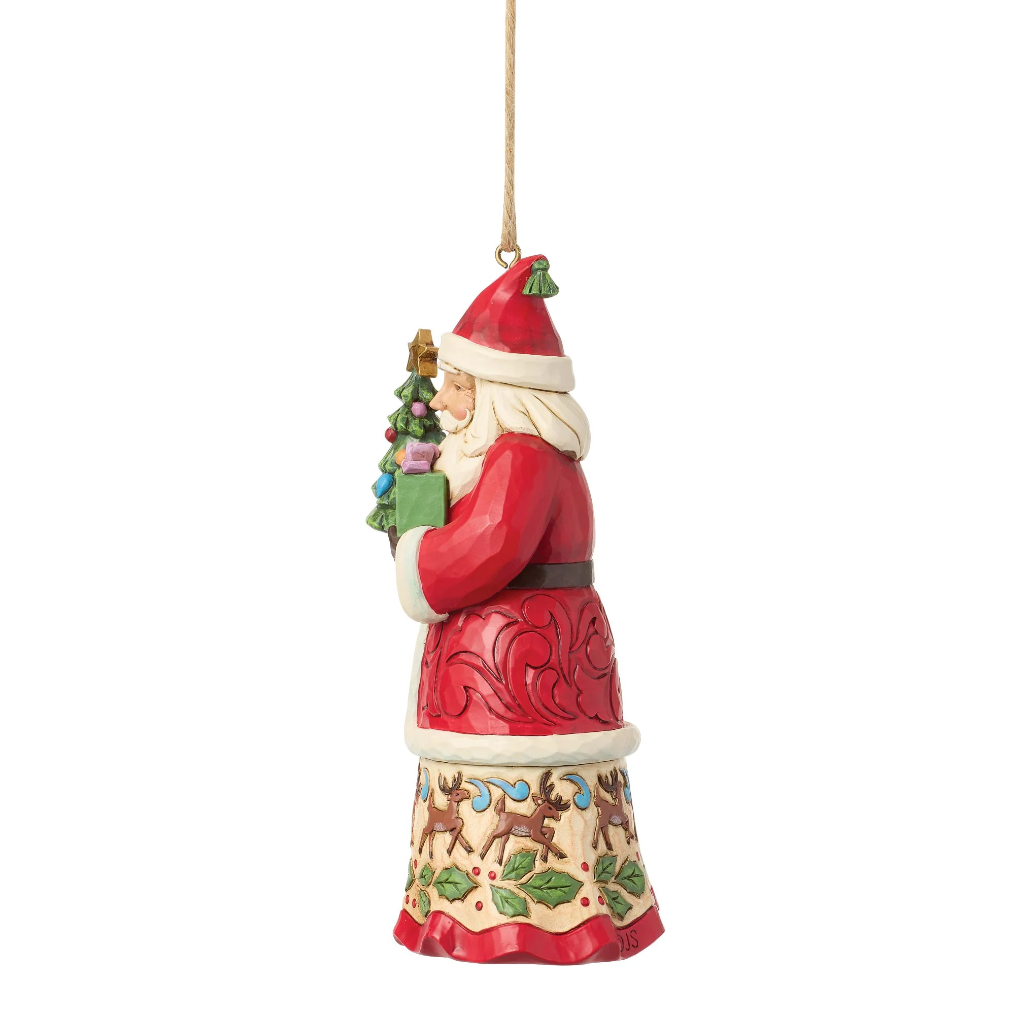 Santa with Gifts Hanging Ornament - Image 2