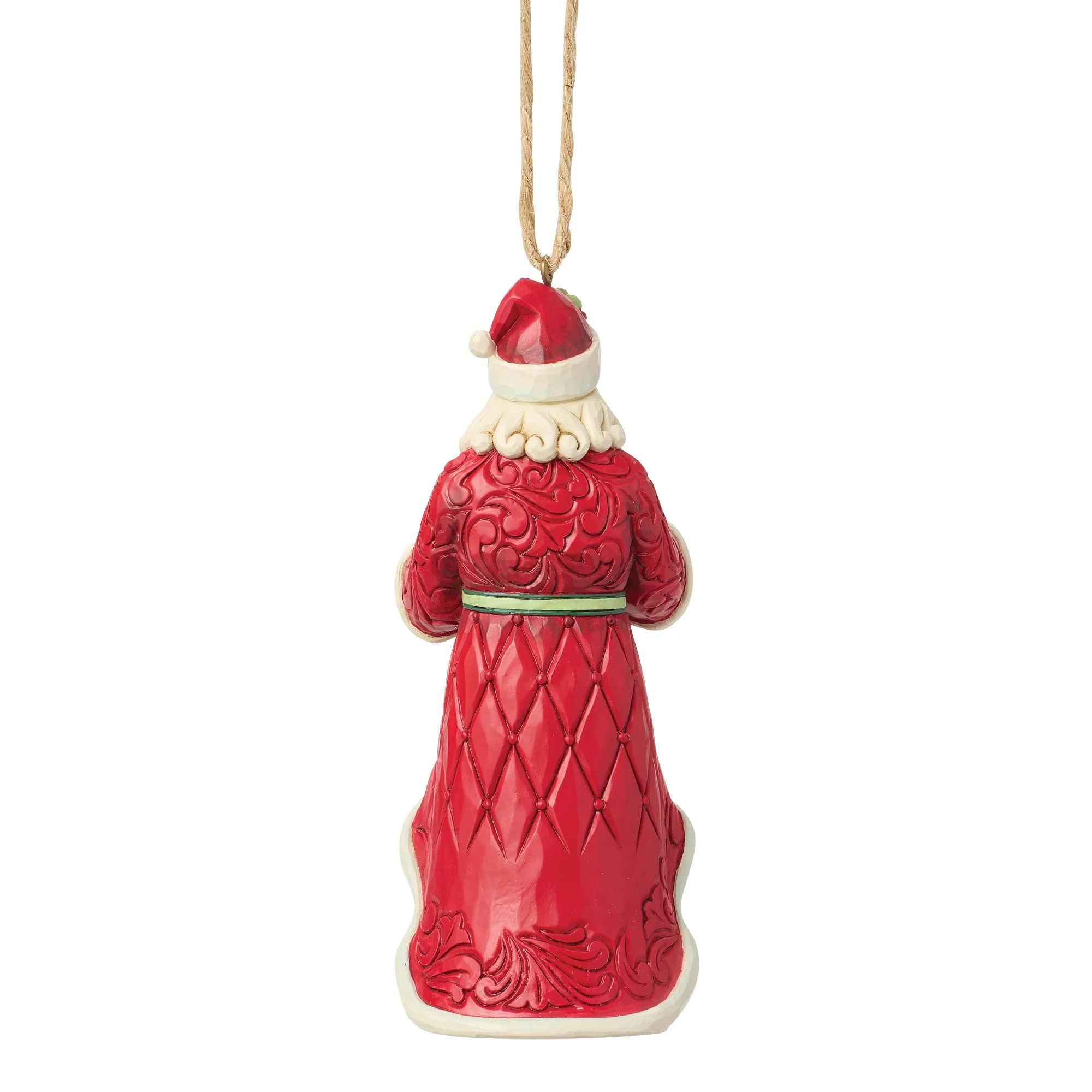 Santa with Wreath Hanging Ornament - Image 3