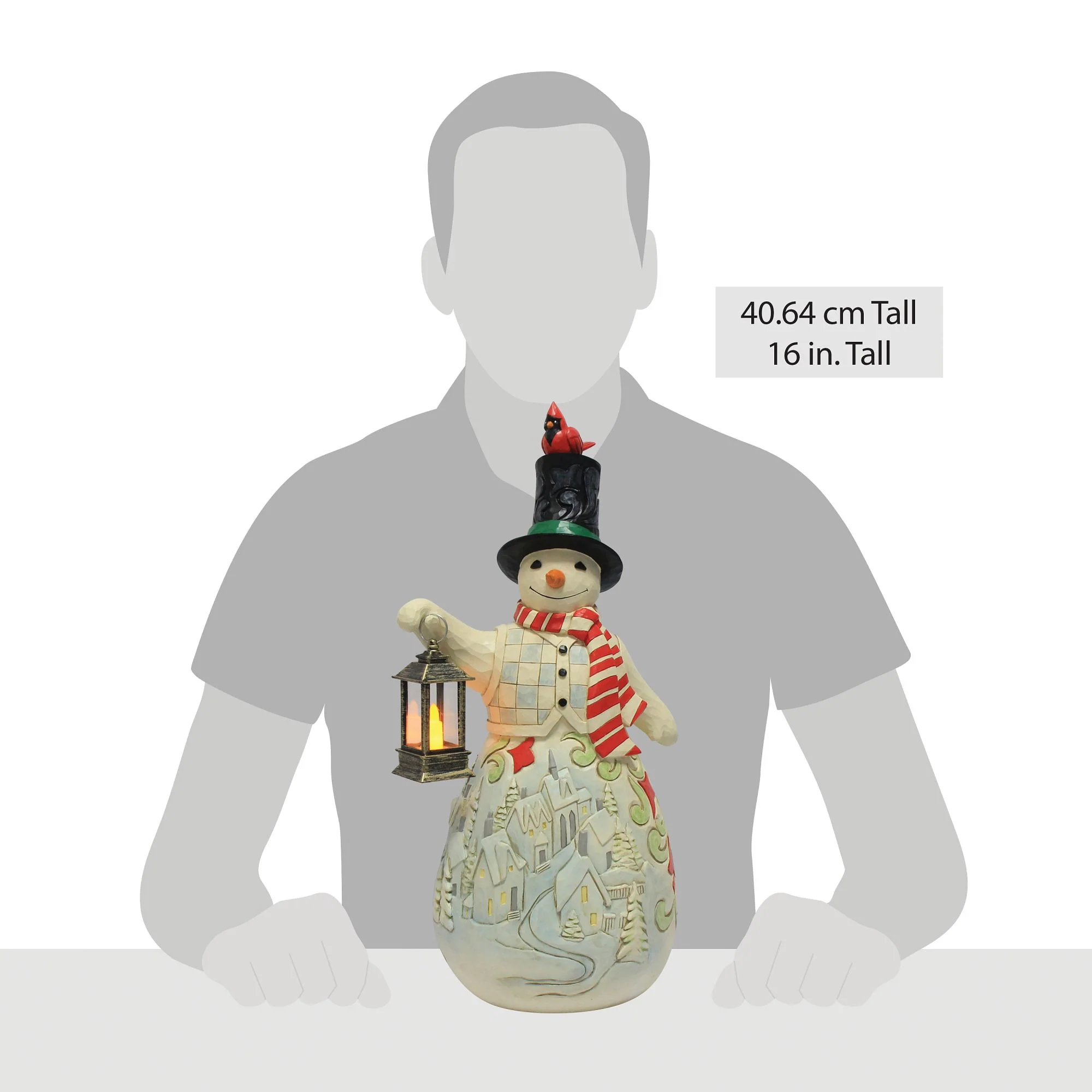 Snowman LED Candle Statue - Image 6