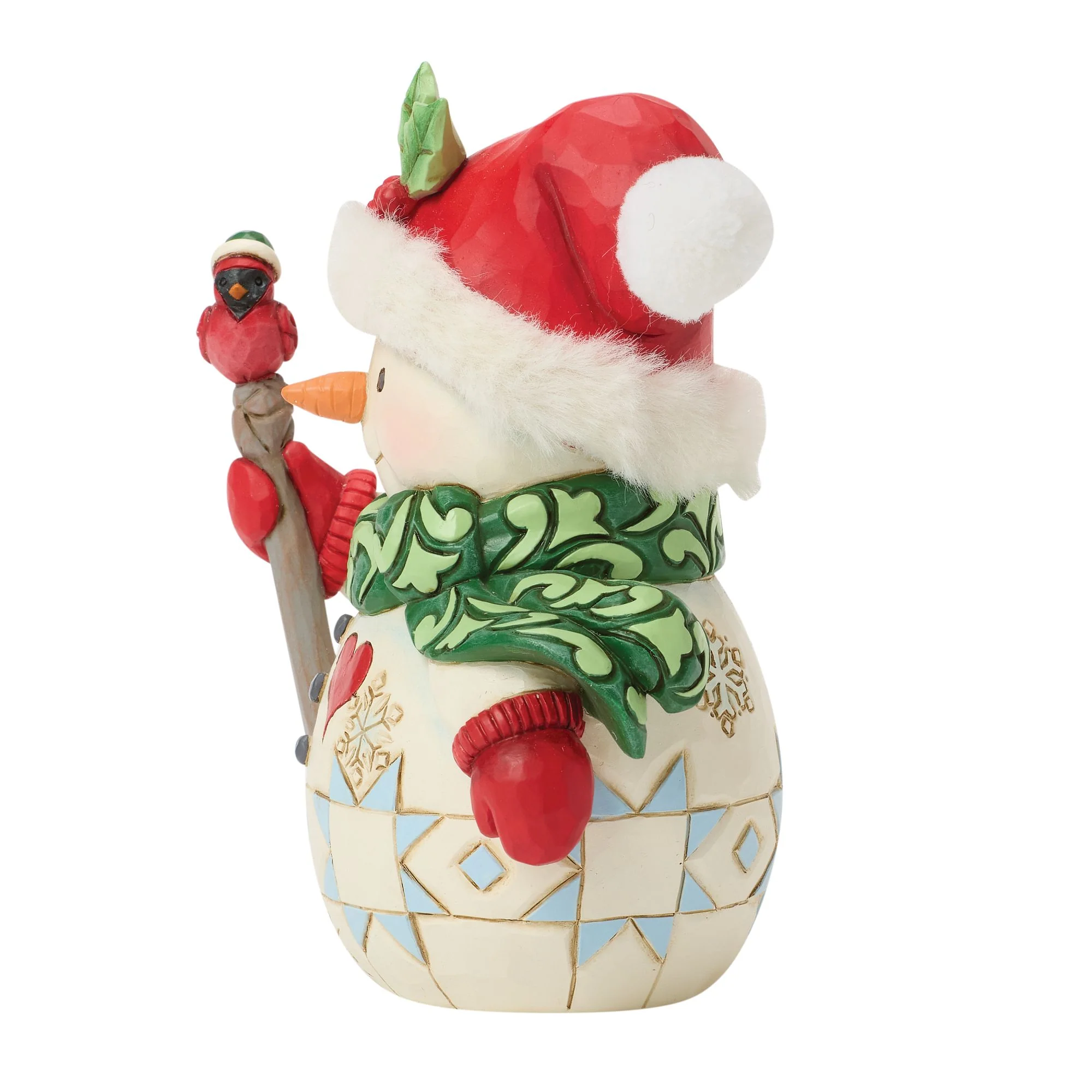 Snowman with a Bird on a Stick Pint Figurine - Image 2
