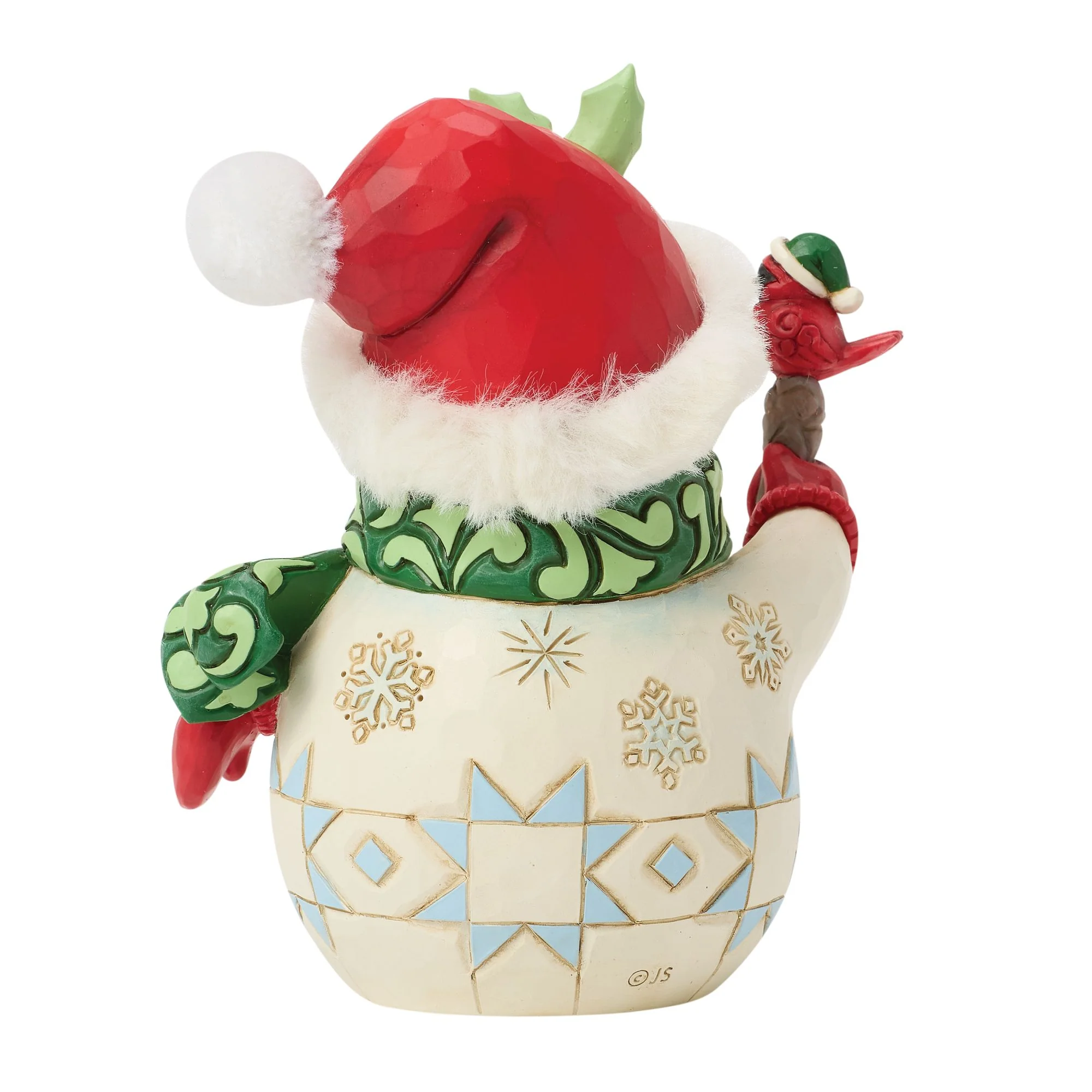 Snowman with a Bird on a Stick Pint Figurine - Image 3