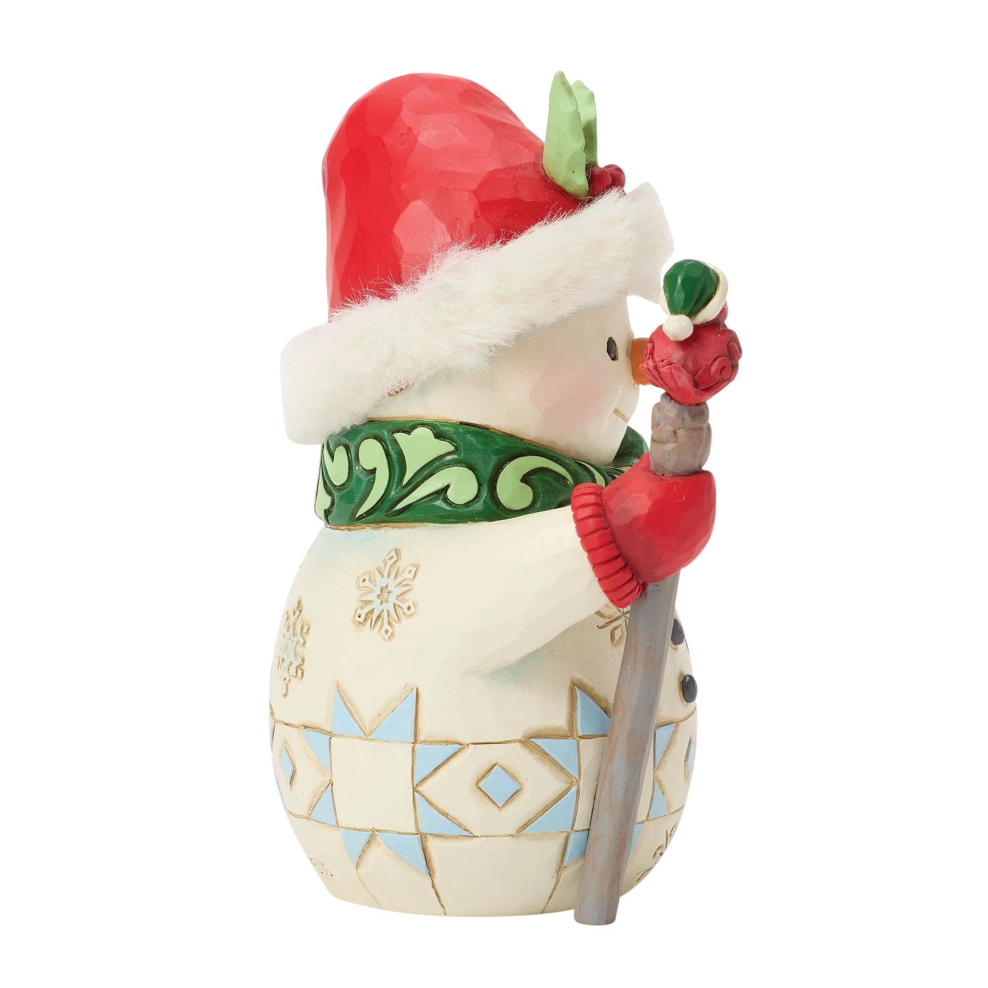 Snowman with a Bird on a Stick Pint Figurine - Image 4