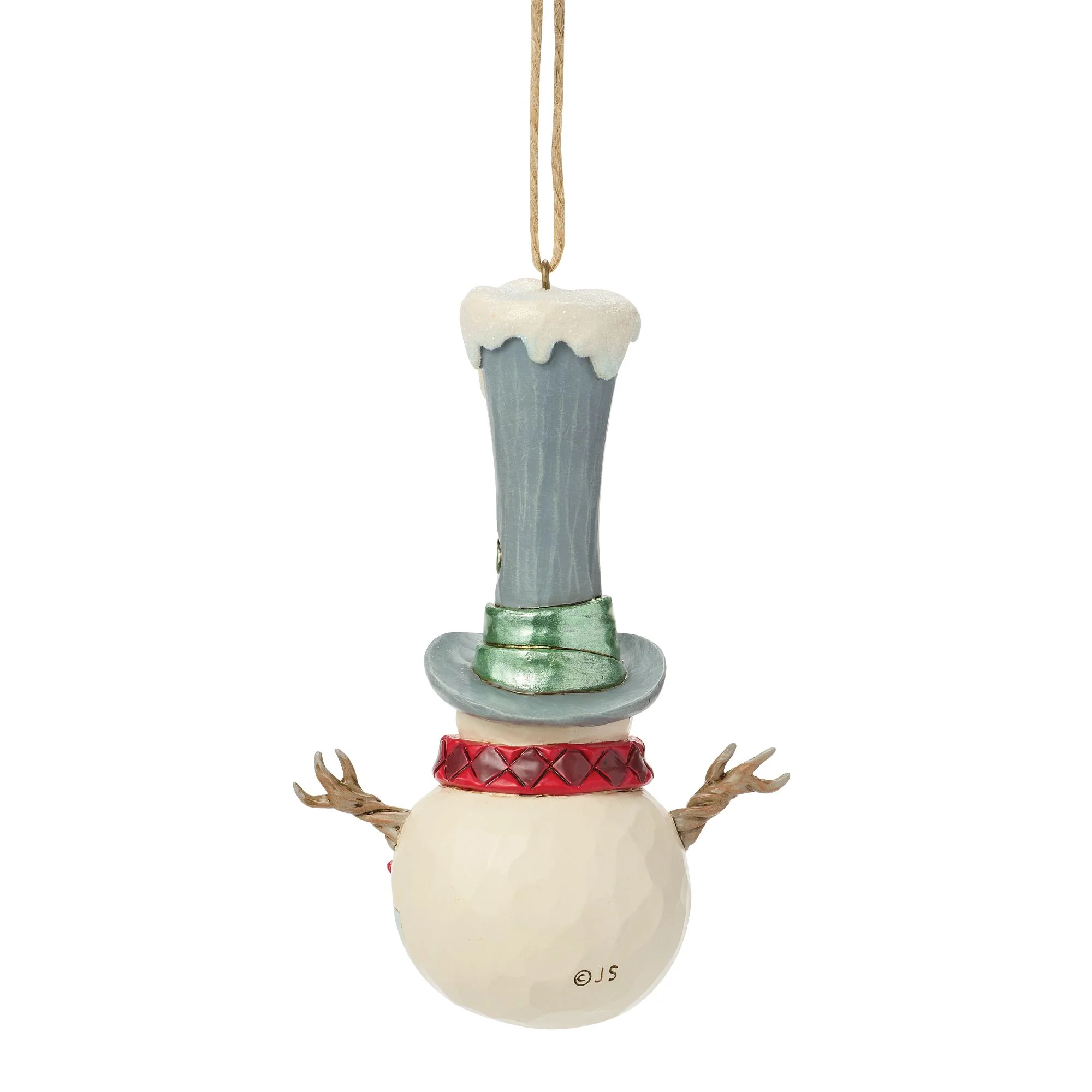 Snowman with a Tall hat Hanging Ornament - Image 3
