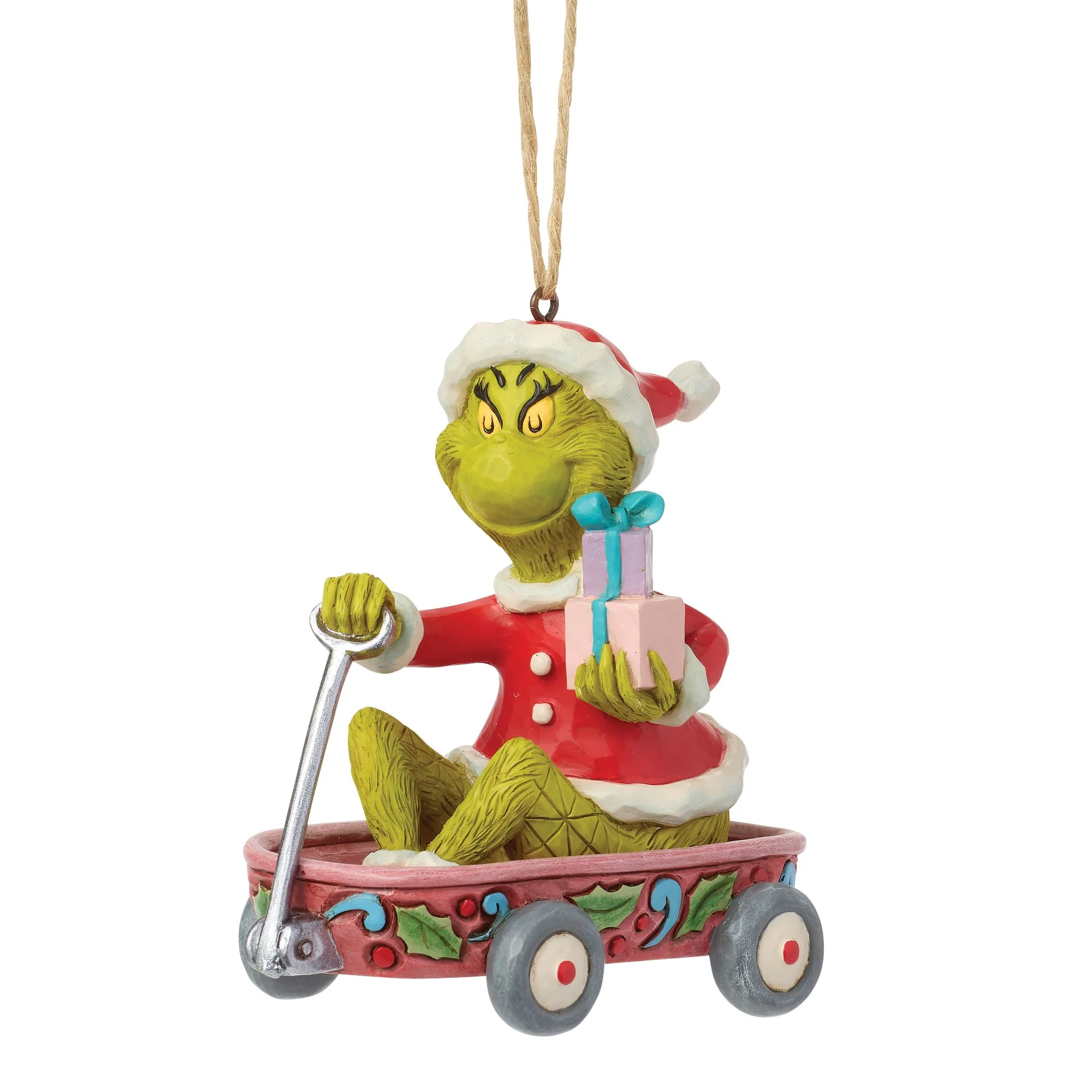 The Grinch in Wagon Hanging Ornament - Image 2