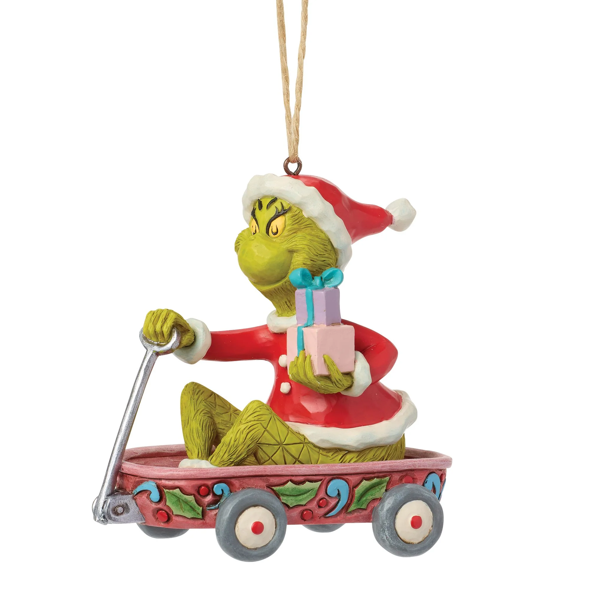 The Grinch in Wagon Hanging Ornament - Image 3