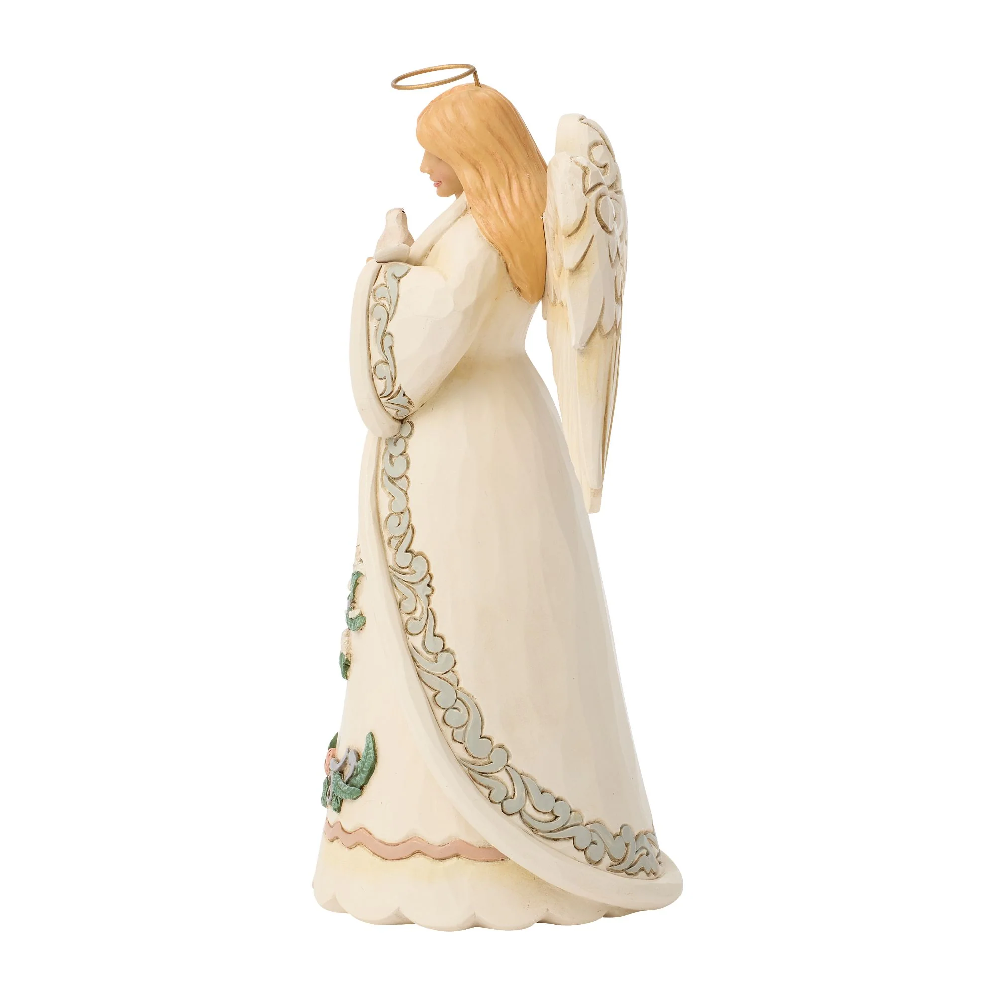 White Woodland Angel with a Dove - Image 2