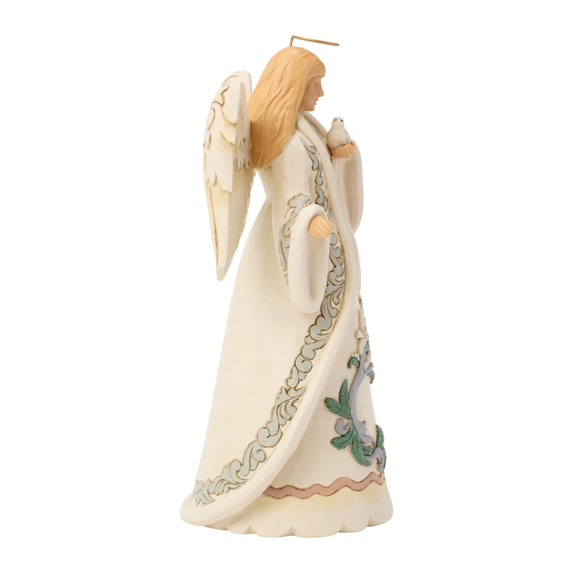 White Woodland Angel with a Dove - Image 4