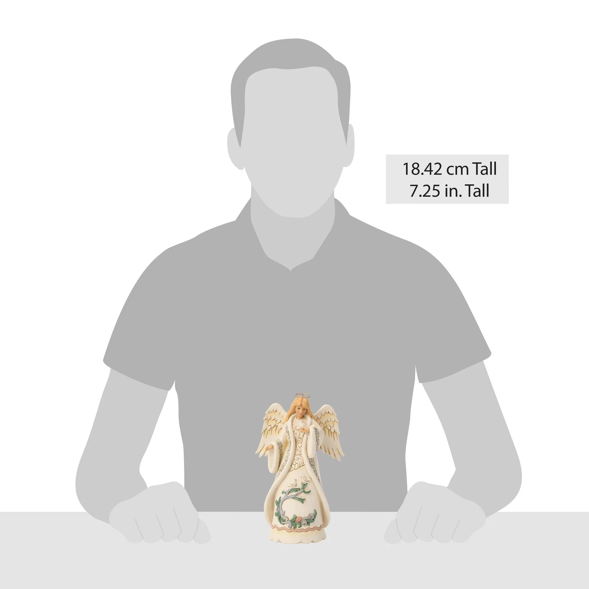 White Woodland Angel with a Dove - Image 5