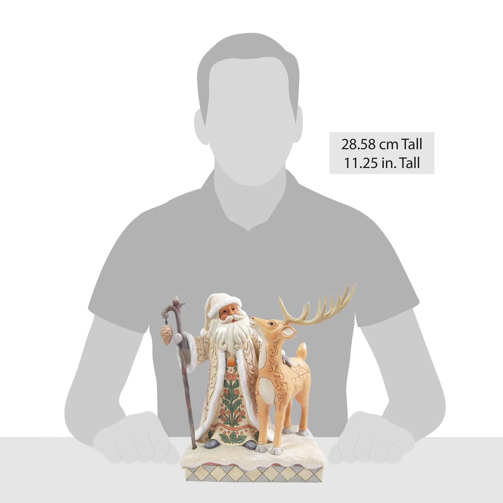 White Woodland Santa with a Buck - Image 5