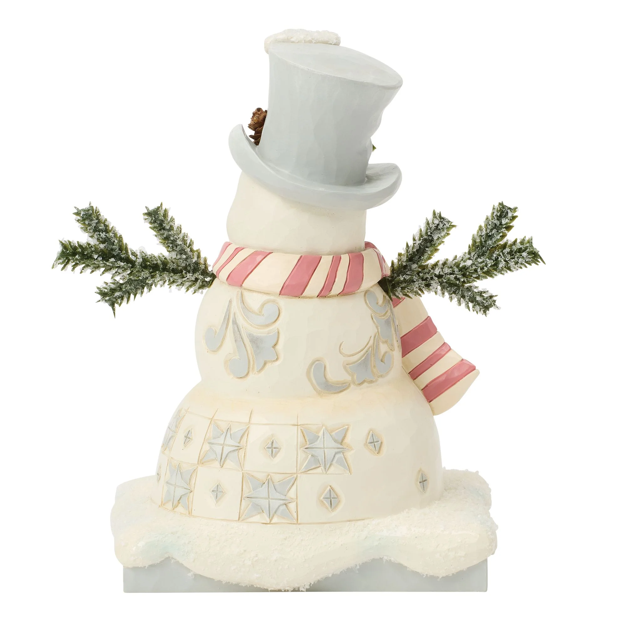 White Woodland Snowman with Top Hat - Image 3